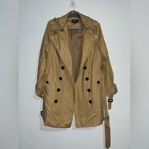 Tan Double-Breasted Trench Coat